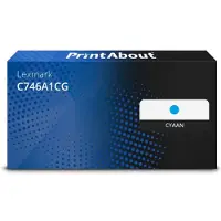 PrintAbout Toner compatible pour Lexmark C746A1CG - Cyan