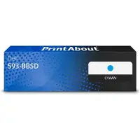 PrintAbout Toner compatible pour Dell 593-BBSD (4R6JN) - Cyan - Grande capacité