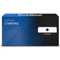PrintAbout Toner compatible pour Lexmark C746H1KG - Noir - Grande capacité