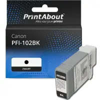 PrintAbout Cartouche compatible pour Canon PFI-102BK - Noir