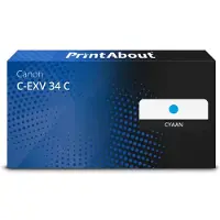 PrintAbout Toner compatible pour Canon C-EXV 34 C - Cyan