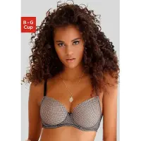 LASCANA Soutien-gorge 'Invisible Pink' gris / noir