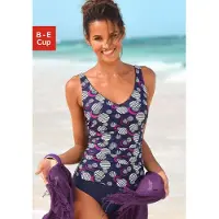 LASCANA Maillot de bain modelant bleu marine / rouge / blanc