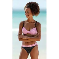 Buffalo Bas de bikini 'Vichy' rose / noir