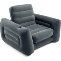 Intex Fauteuil gonflable 2 en 1 66551NP : fauteuil, matelas, chaise longue et lit