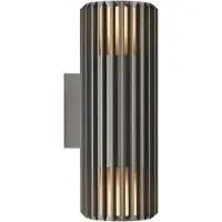Nordlux Luminaire d'extérieur durable Aludra Double IP54, Variante : Ø 125 x 340 mm, 2 x 15 W, anthracite