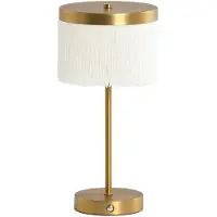 Light & Living Lampe de table rechargeable Diny Or avec blanc