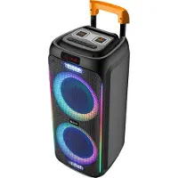 Denver Bluetooth Speaker Party Box - Disco Lights - Party Box - Microphone inclus - Micro SD / USB / AUX - TSP456