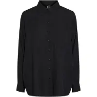 Pieces Pia Loose Fit Long Sleeve Shirt Noir XL Femme