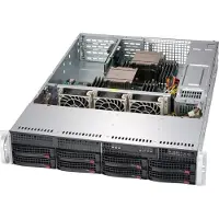 Supermicro SC825 TQC-R802WB - Rack-Montage - 2U - enhanced E-ATX - SATA/SAS - Hot-Swap 800 Watt - Schwarz