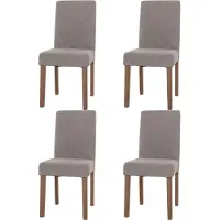 MCW Chaise de salle à manger Littau Chenille (lot de 4)