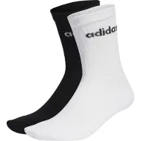Adidas Chaussettes de sport 'Linear Crew Cushioned 3 Pairs' gris / noir / blanc