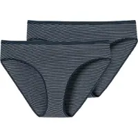Schiesser Slip bleu foncé / blanc