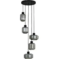 LINDBY Suspension , Hildur, dimmable, Gris, Salon / séjour, Verre