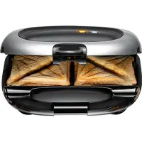 Rommelsbacher ST1000 Sandwich Maker, Machine à panini, Noir