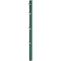 Alberts Poteau de clôture 677671 avec bride de serrage et accessoires, vert, longueur 1750 mm, 60 x 40 mm