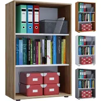 VCM Bureau en bois Étagère à livres Étagère à dossiers Étagère à classeurs Étagère à livres Lona 3f Bureau en bois Étagère à livres Étagère à dossiers Étagère à classeurs Étagère à livres Lona 3f