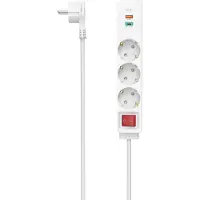 Hama 223153 3 Outlets With Switch Power Strip 1.4 M Clair One Size / EU Plug 220V