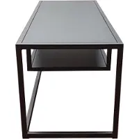 En.casa Table TV 'Isokyrö' métal 120 x 40 x 40 cm noir