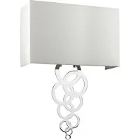 Elstead Lighting Applique murale Rosa, chrome poli, 2xE27x60W, tissu, dimensions : 52,1 x 37 x 12,8 cm, IP20, Elstead