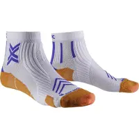 X-socks - Chaussettes de trail/running - Run Expert Ankle White/Orange/Twyce Blue - Taille 45-47 - Blanc