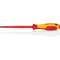 Knipex tournevis fente 5,5mm longueur totale 232mm bruni isolé 2 composants poignée VDE / 1000V - 98 20 55