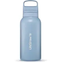 LifeStraw Go Icelandic Blue GOST-1L-ICE Stainless Steel, gourde avec filtre de niveau 2, 1L