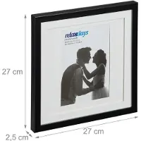 Relaxdays 2x cadres photo (27 x 27 cm)