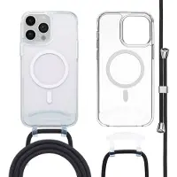 IMoshion Coque MagSafe avec cordon amovible pour Apple iPhone 14 Pro Max - Transparent