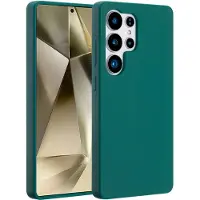 Accezz Coque Liquid Silicone avec MagSafe Samsung Galaxy S25 Ultra - Forest Green