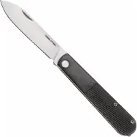 Real Steel Barlow RB1, 8041B Droppoint 12C27, Black PC, couteau de poche slipjoint