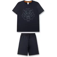 Sanetta Pyjama bleu-gris / bleu foncé