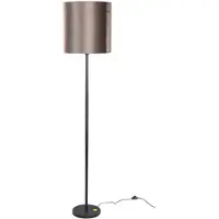 QAZQA Lampadaire noir avec abat-jour en velours marron 40 cm - Simplo