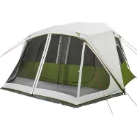 vidaXL Tente de camping avec LED 10 personnes bleue