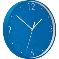 Leitz 9015-00-36 horloge murale WOW, mouvement à quartz, bleu