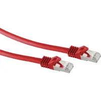 Markenlos RJ45 patch cable w. CAT 7 raw cable PIMF red 3m