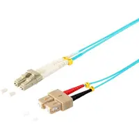 S-Impuls Câble patch duplex LC/SC 50/125µ OM3 aqua 5m