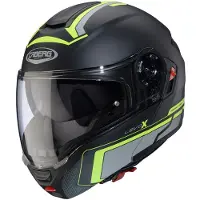 Caberg Levo X Elite casque pliable, noir mat/gris/jaune, XS (53/54)