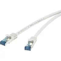 Renkforce Câble de raccordement réseau RJ45 CAT 6a S/FTP 15 m Gris avec protection contre l'encliquetage, ignifugé (1381765)