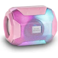 Mars Gaming MSBAXP, Haut-parleur RGB Bluetooth, compact,10W, USB/MicroSD/Radio, rose