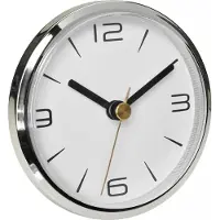 TFA-Dostmann 60.3543.02 Horloge radiopilotée 90 mm x 36 mm Chrome (brillant) à encastrer (60.3543.02)