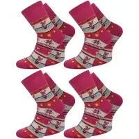 Normani Chaussettes bleu clair / fuchsia / rouge / blanc