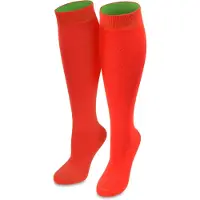 Normani Chaussettes montantes vert fluo / rouge