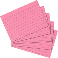Herlitz Fiches, DIN A5, lignées, rouges en papier, 170 g-qm, sans bois, couleur de la ligne : bleu, double (A5, 170 g/m²)