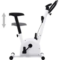 vidaXL Vélo d'appartement avec entraînement par courroie Blanc