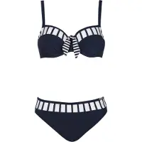 Sunflair Bikini bleu marine / blanc