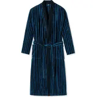 Schiesser Peignoir long 'Timeless Comfort' azur / bleu foncé