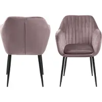 Giga Chaise avec accoudoirs Hermeline - vieux rose/noir