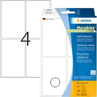Herma Movables - Mat - auto-adhésif amovible - blanc - 52 x 82 mm 128 rouleau(x) (32 feuille(s) x 4 étiquettes