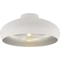Eglo Plafonnier MOGANO blanc et argenté